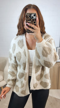 HERZEN offener Cardigan / wollweiss - beige Art. 12565