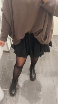 MUSSELIN ausgestellter Hosen Rock / schwarz Art. 13059