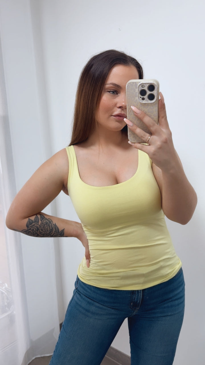 Basic Viskose Top / Shirt / soft gelb Art. 14512