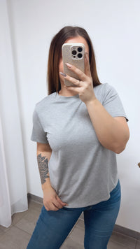 Basic T-shirt, Rundausschnitt / grau Art. 14302