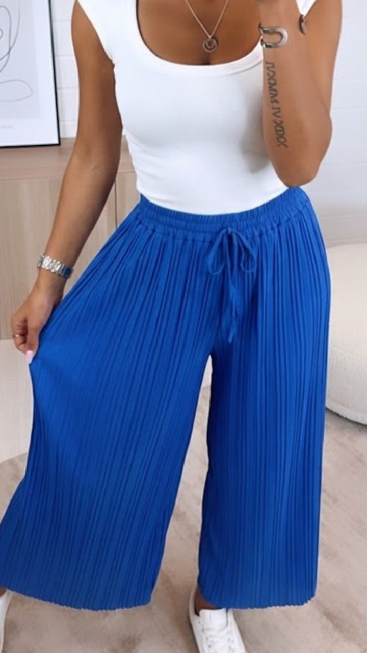 Hose Plissee / royal blau Art. 9268