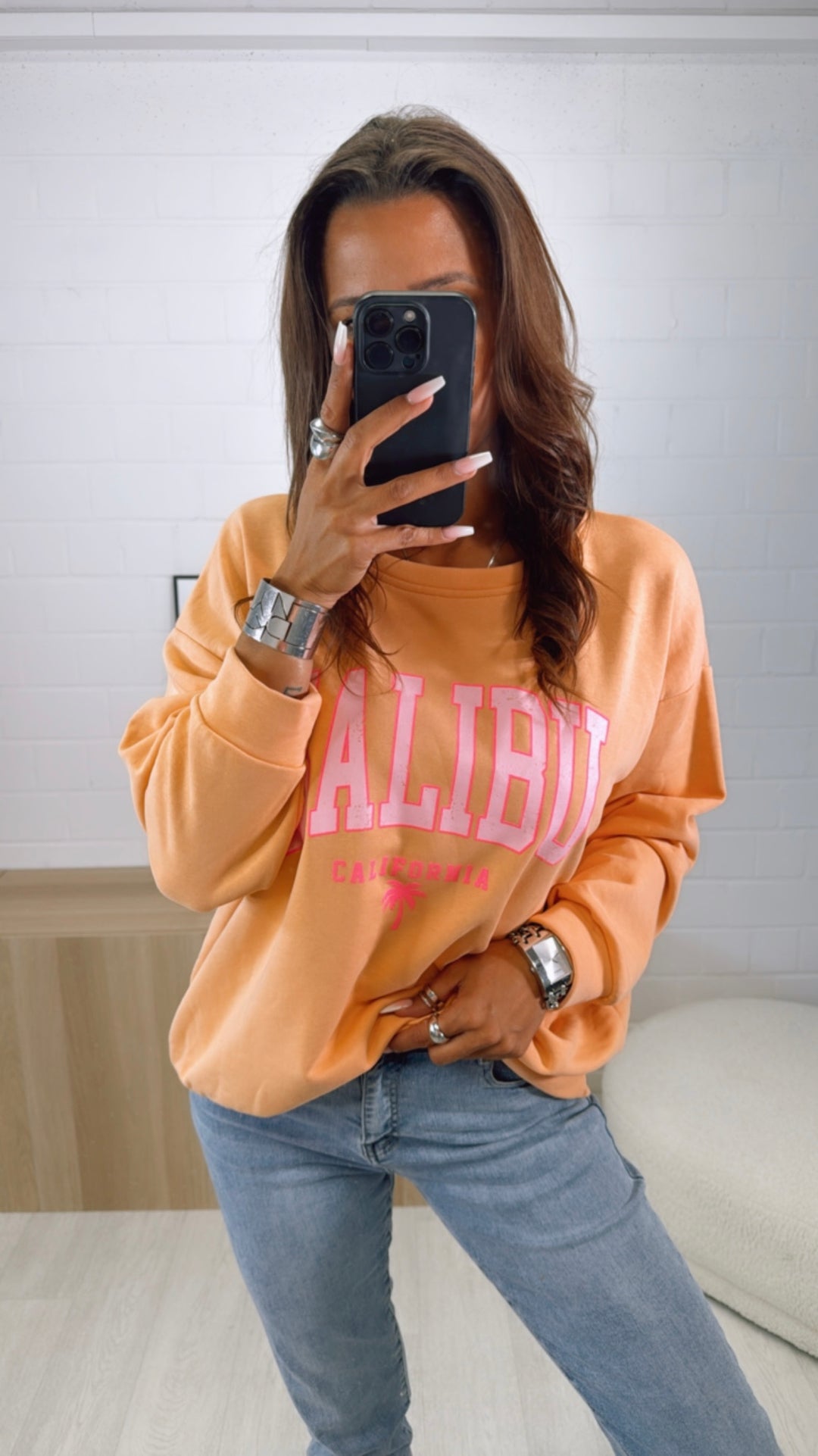 oversize Pullover "Malibu" / soft apricot Art. 9856