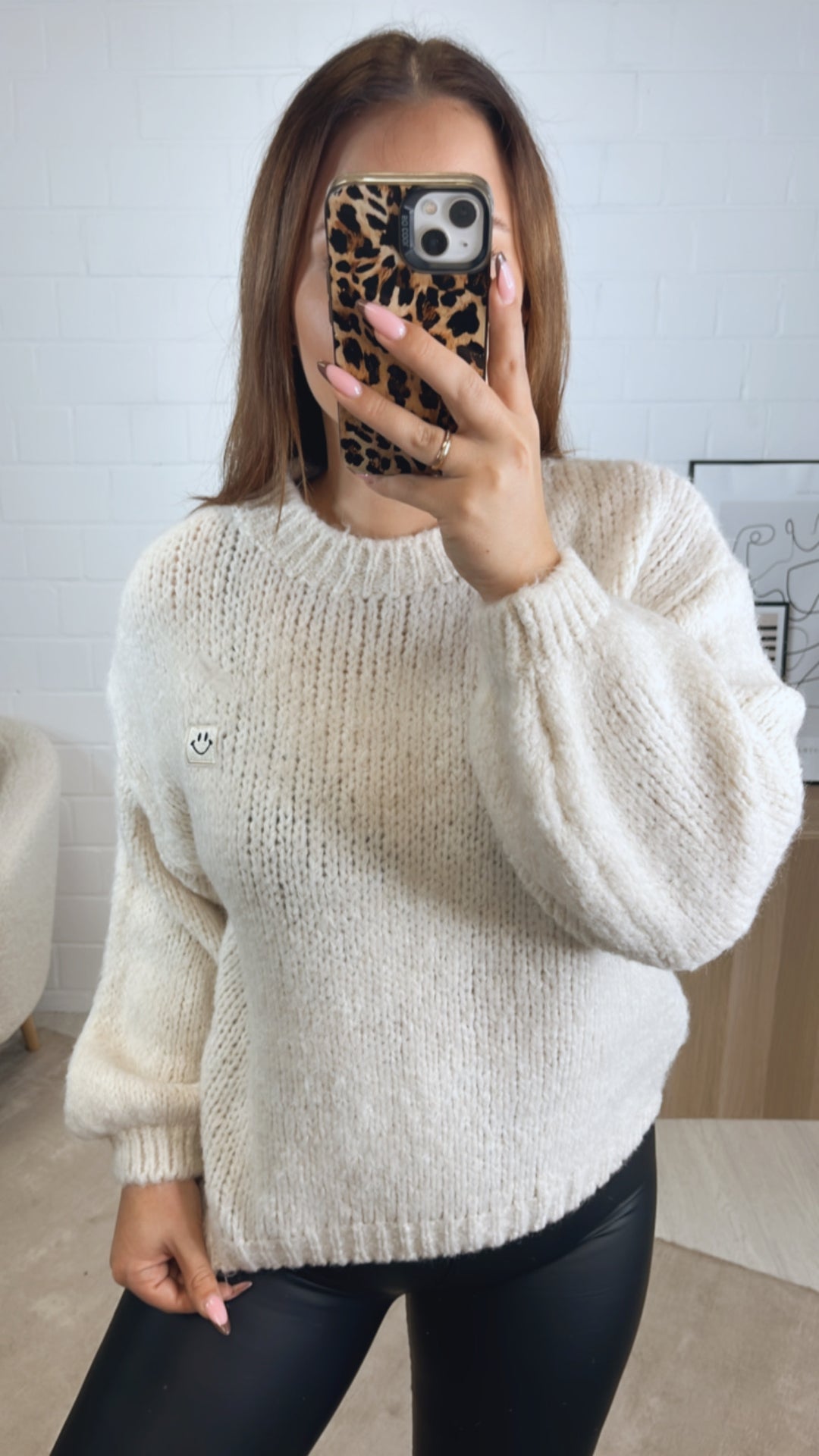 Strick Pullover " Just Be You " / wollweiss Art. 13007