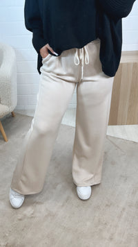 weiche Hose mit Tunnelzug / creme beige Art. 12437