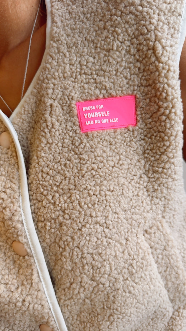 TEDDY Weste " Dress for Yourself " / beige Art. 12474