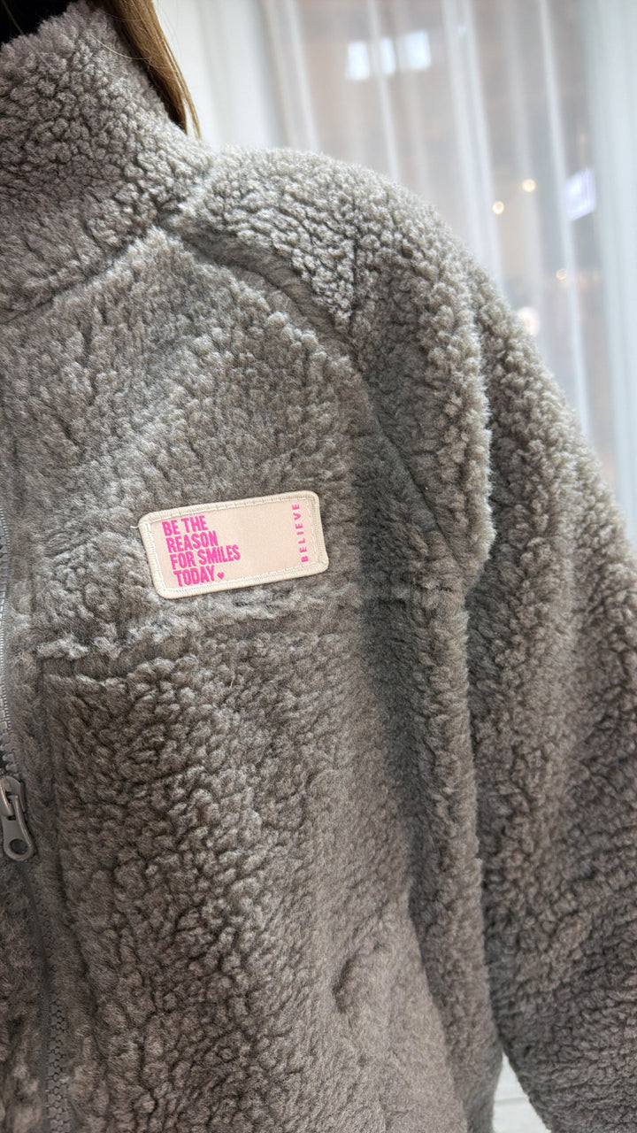 TEDDY Jacke " be the reason " / taupe  Art. 12590