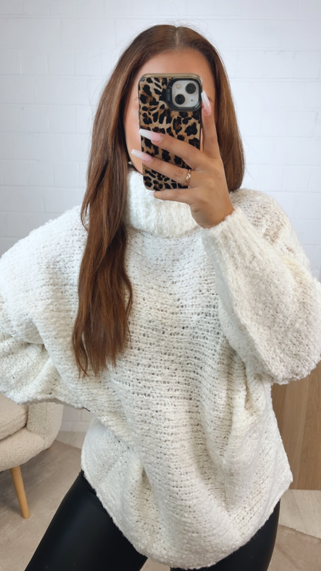TEDDY Pullover mit Rollkragen / weiss Art. 5220