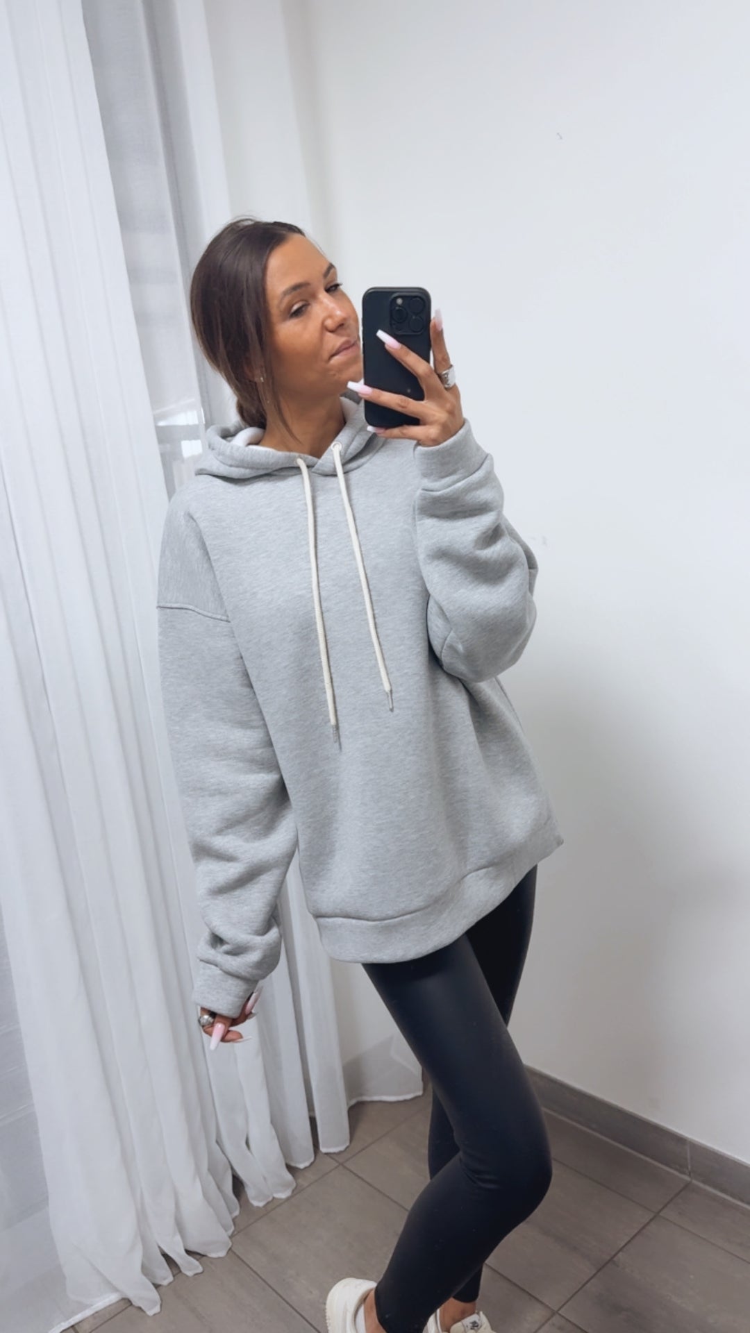 Original mamell Hoodie / meliert hell grau Art. 13366