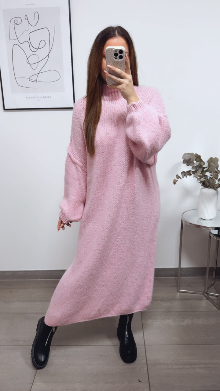 (Maxi-) Kuschel Kleid / soft rosa Art. 13241