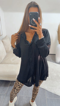 Long Bluse / schwarz Art. 4458
