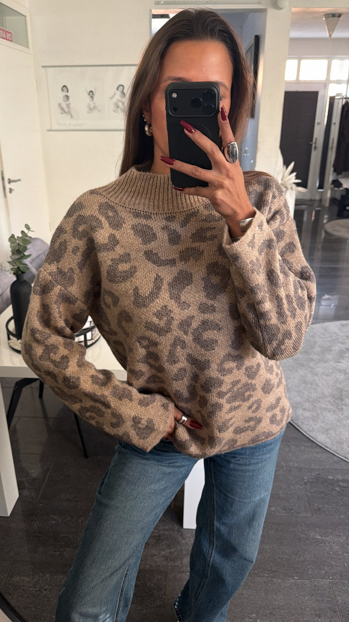 Wollfreier Leo Strick Pullover / dunkel beige - taupe Art.16549