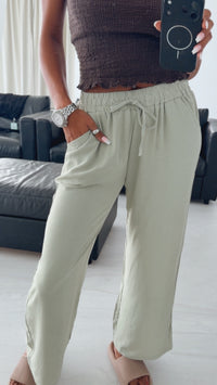 lockere Hose mit elastischen Bund / soft salbei Art. 15898