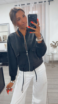 Casual Jacke mit Taschen / schwarz Art. 16162