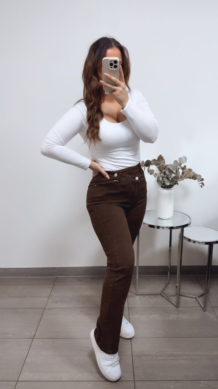 STRAIGHT LEG Jeans Hose " 78271-9 " / schoko braun Art. 13540