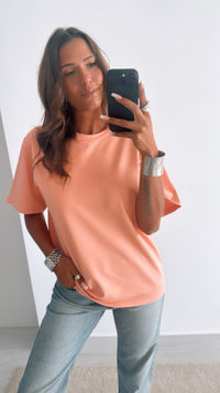 UNISEX schlichtes T-shirt / soft apricot Art. 10907