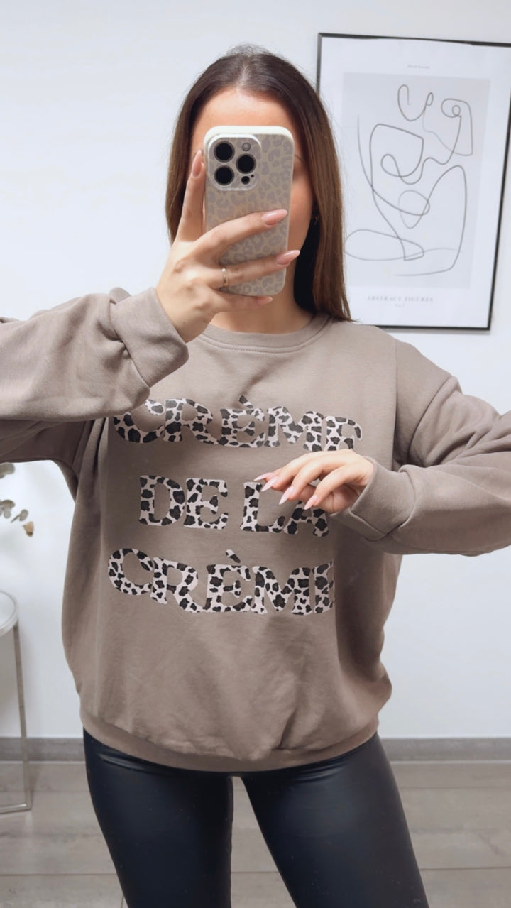 LEO Pullover " Créme de la Créme " / taupe Art. 13389