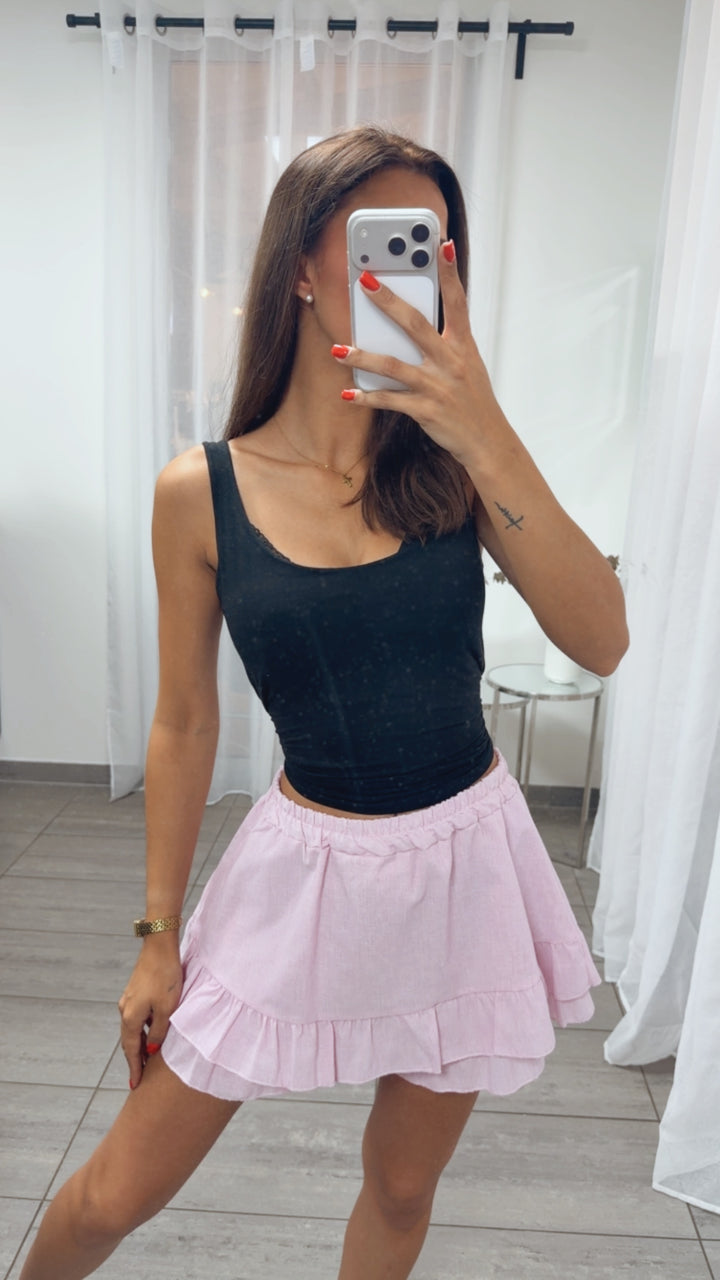 Volant Skort / Hosen Rock /soft pink Art. 15866