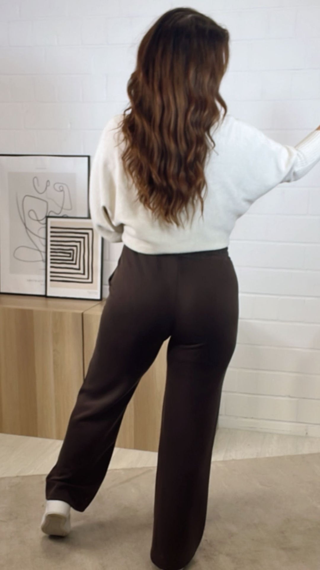 super elastische, lockere Hose / braun Art. 12598