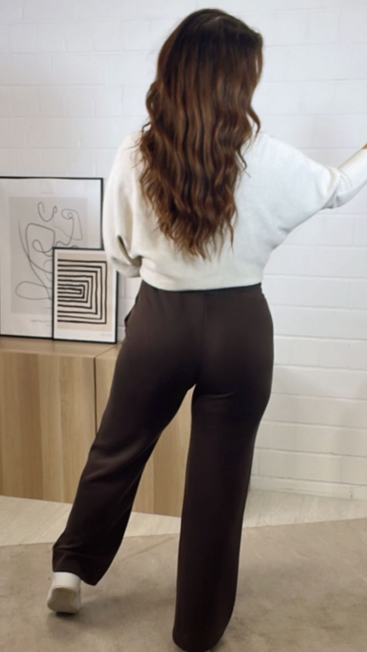 super elastische, lockere Hose / braun Art. 12598