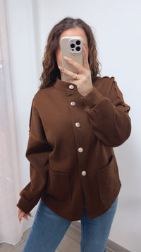 Jacke mit goldenen Knöpfen / braun Art. 14096