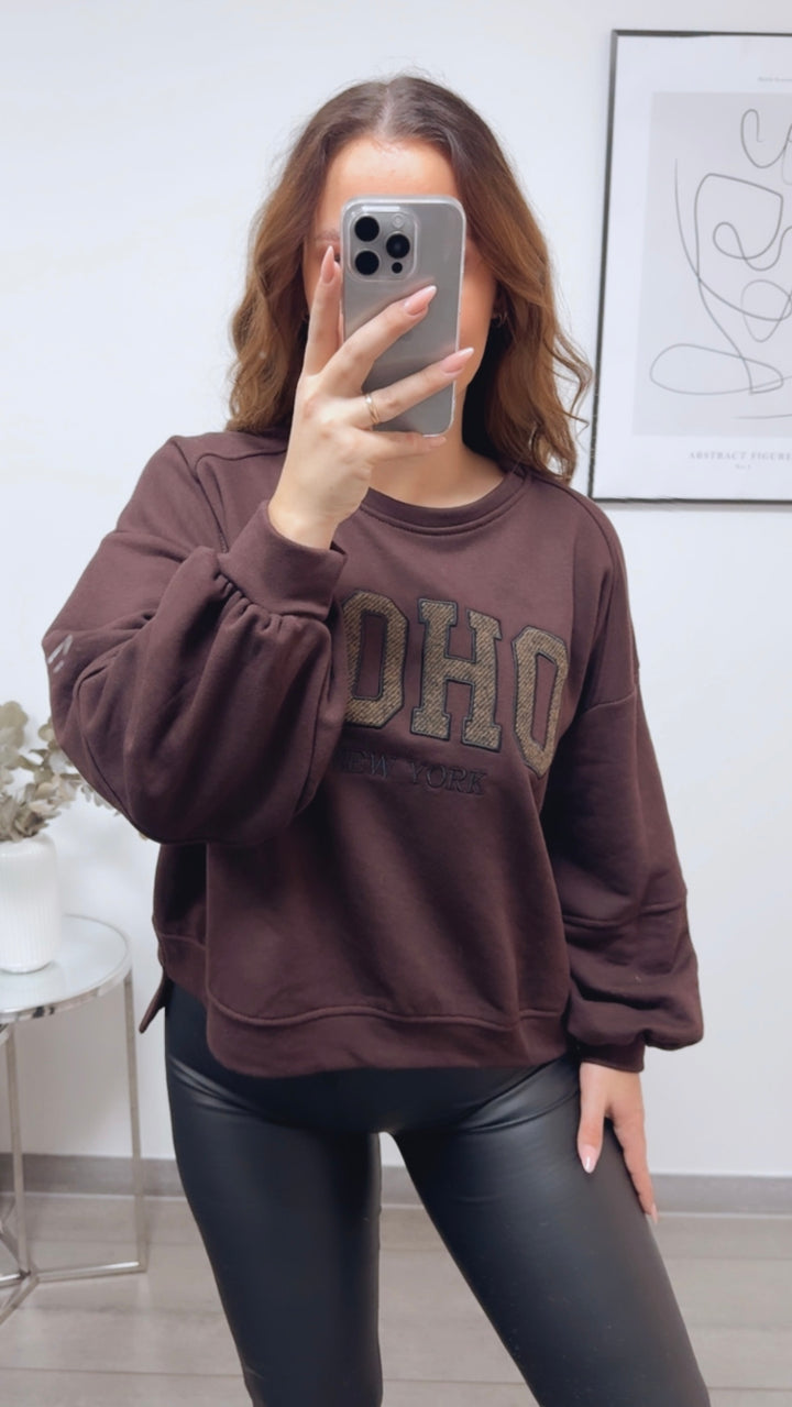 Sweater " SOHO " / dunkel braun Art. 13158