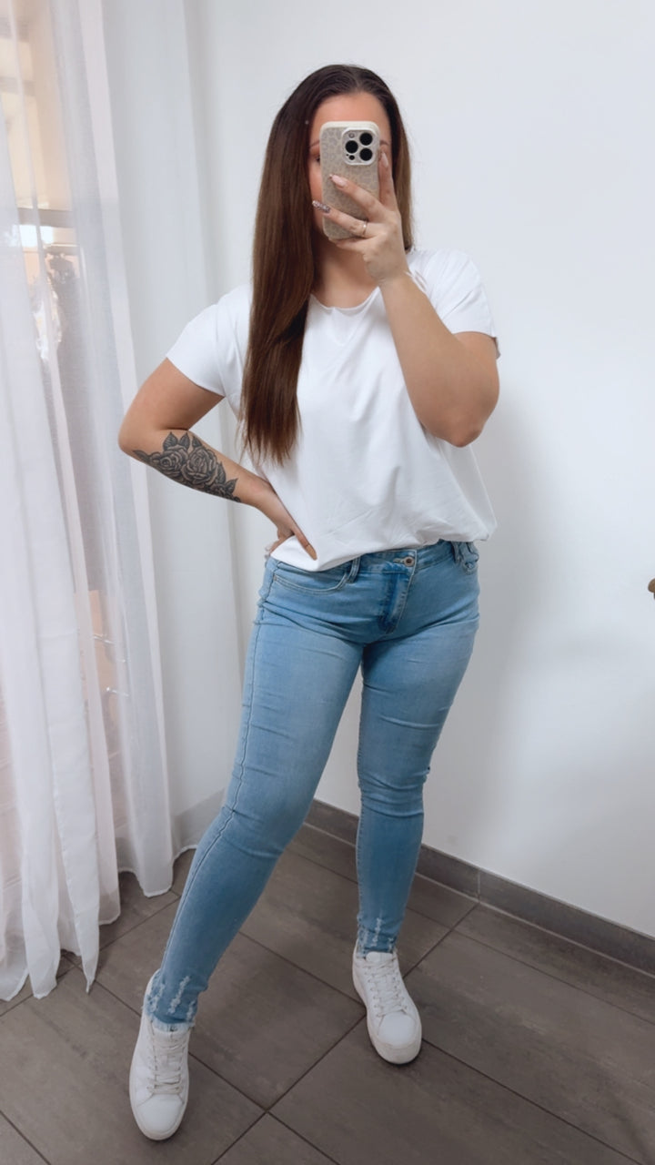 Jeans Hose " RYS-305-L " / helles blau Art. 14206