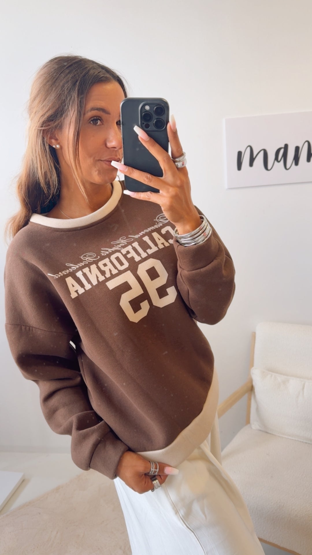 Pullover "California " / braun - creme Art. 12491