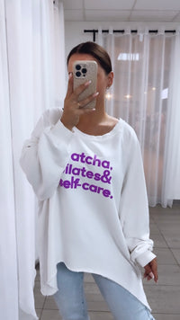 VOKUHILA "Matcha"  ultra weiter Long Sweater / weiß Art. 14926