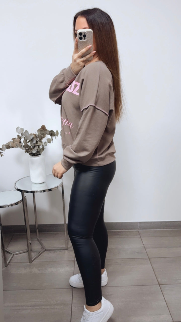 Sweater " Cruz California " / taupe - soft pink Art. 13612