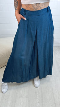 (Midi-) Rock im denim Look / dunkel Art. 10425