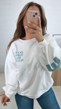Pullover " Balance " / weiss - soft blau Art. 9549