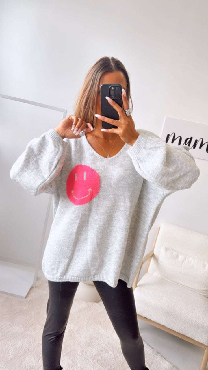 Strick Pullover "it‘s all good" / grau Art. 122316