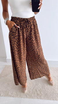 leichte LEO Hose / dunkel braun - camel Art. 10880