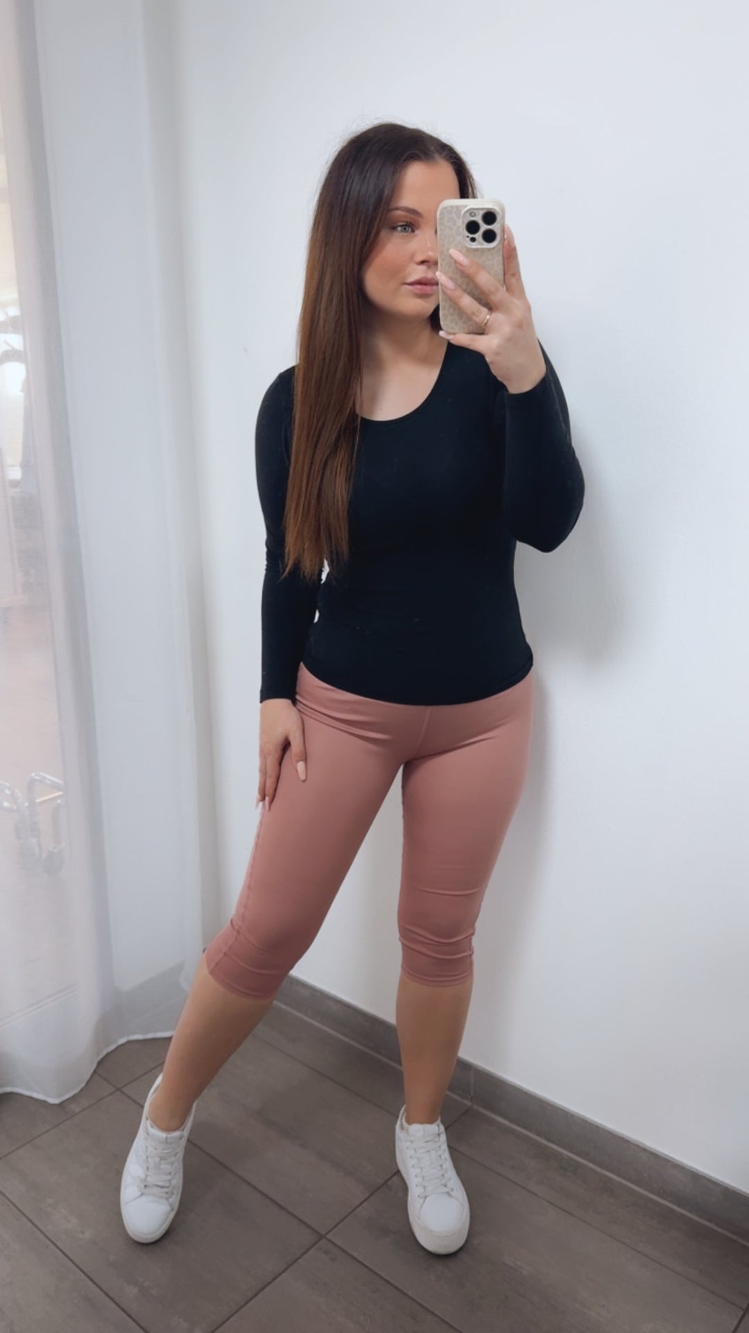 SPORTY Capri Leggings / rosa Art. 14471