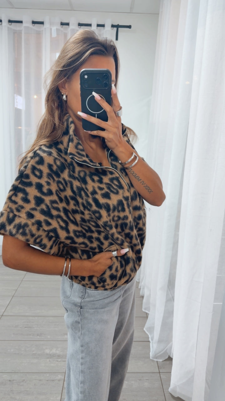 LEO kurze ultra oversize Weste / Art. 12435