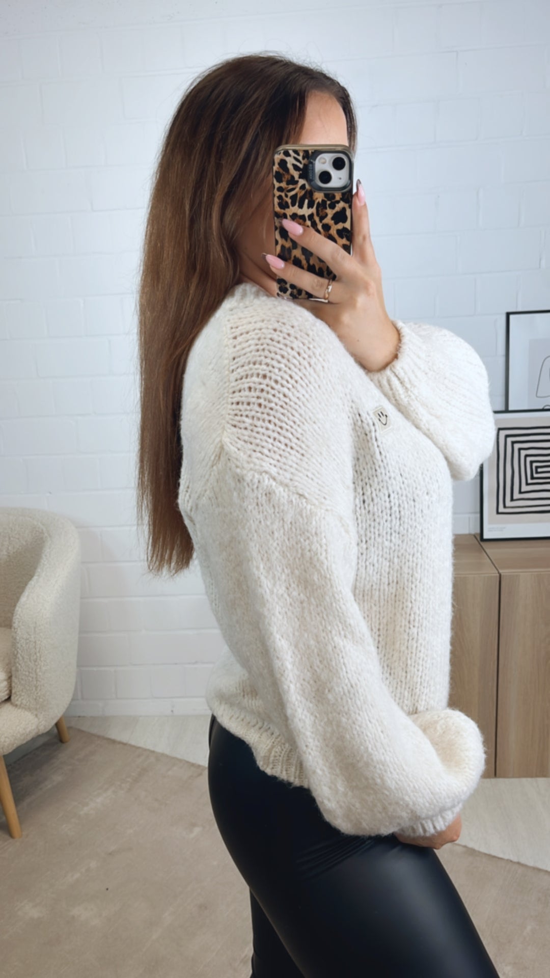 Strick Pullover " Just Be You " / wollweiss Art. 13007