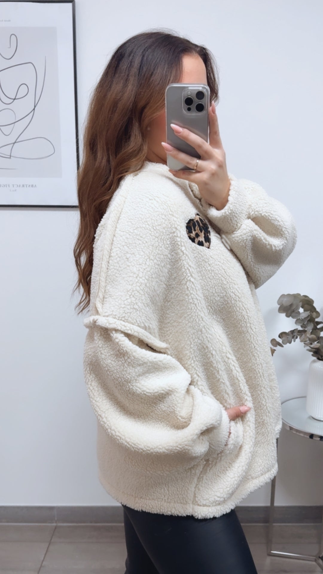 TEDDY Jacke mit gold - silbernen Knöpfen, Leo Herz / Creme Art. 13115