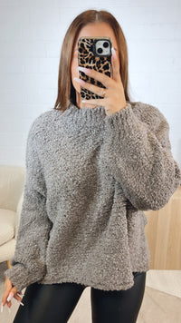 TEDDY Pullover mit Stehkragen / braun meliert Art. 12456