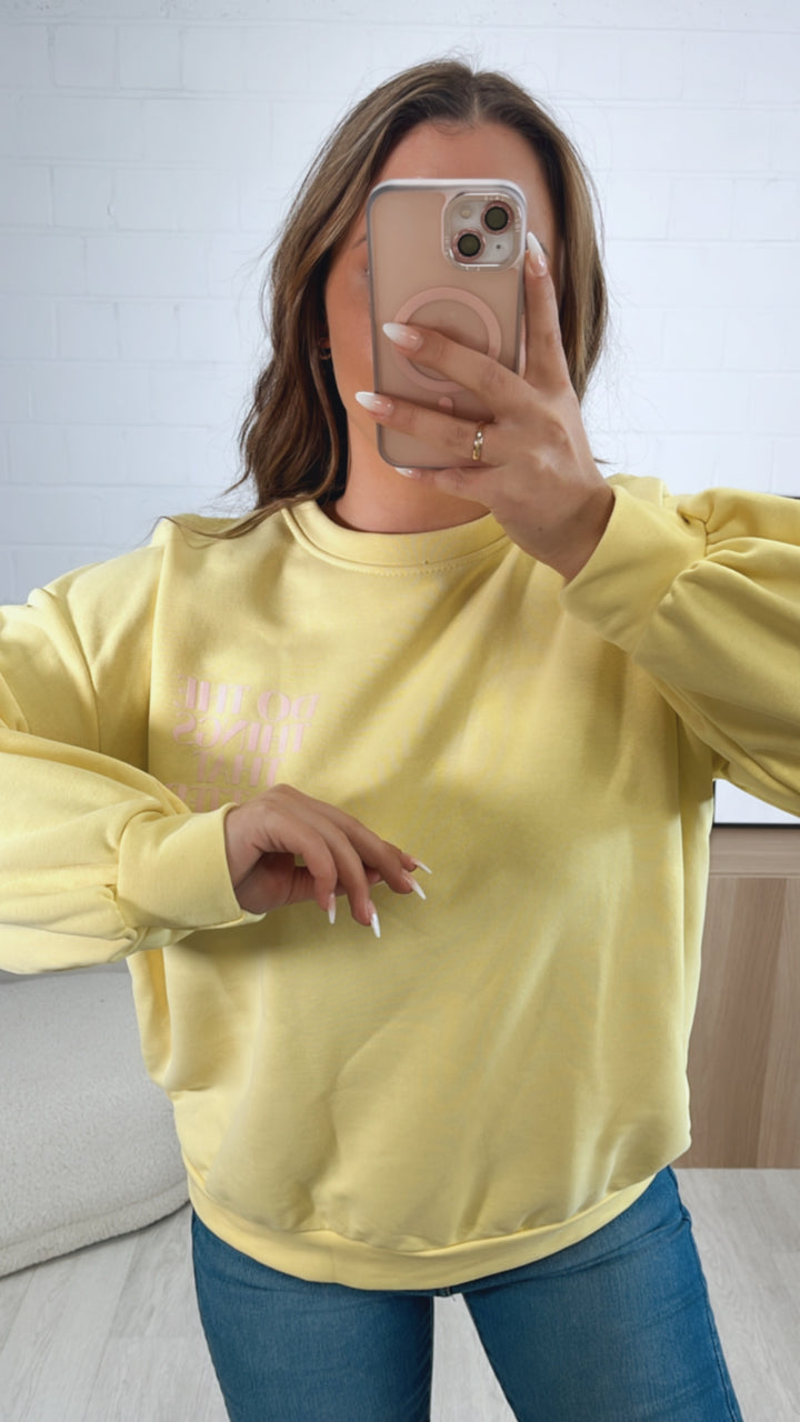 Pullover " Balance " / gelb - soft rosa Art. 9550