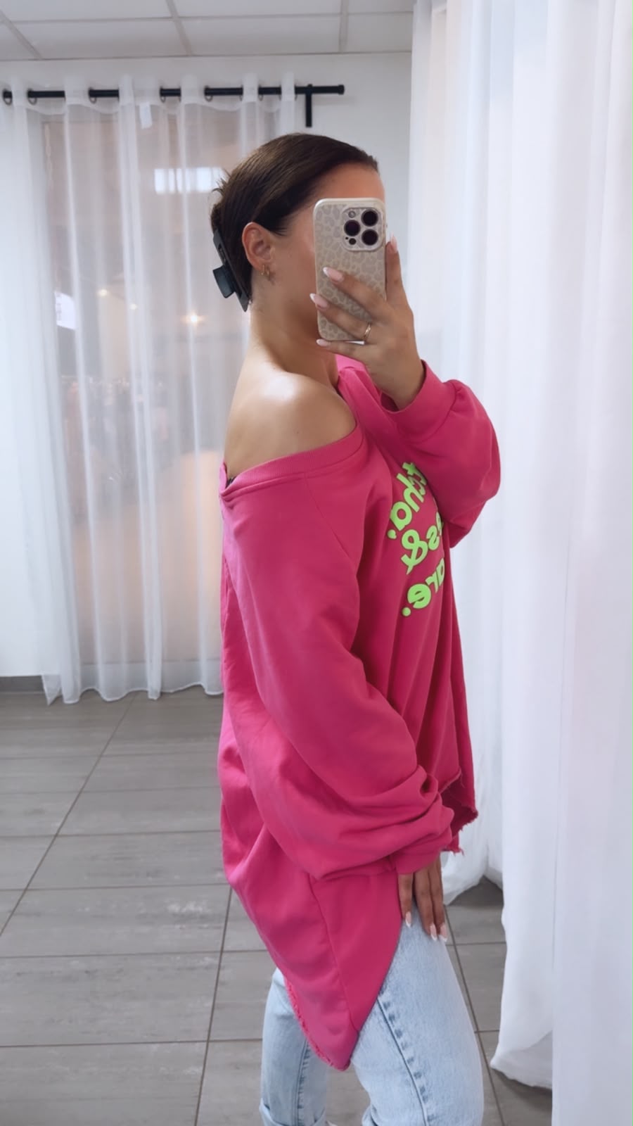 VOKUHILA "Matcha"  ultra weiter Long Sweater / pink Art. 14927