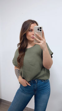 MUSSELIN Long T-shirt / khaki Art. 14759