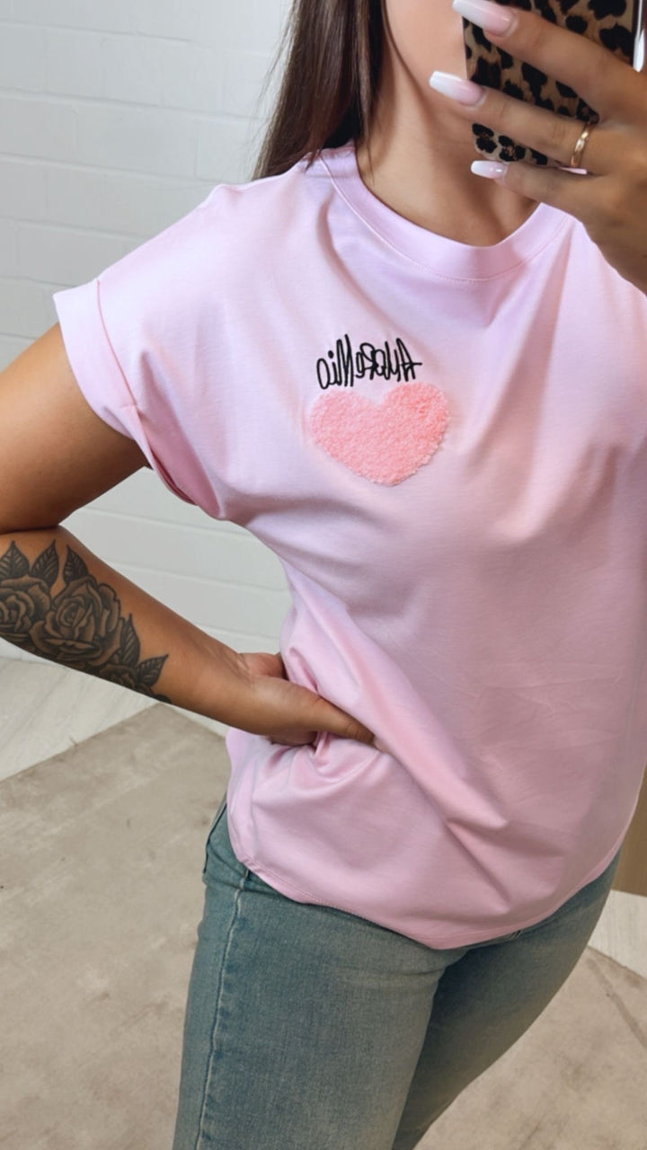 T-Shirt "AmoreMio" / rosa Art.12276