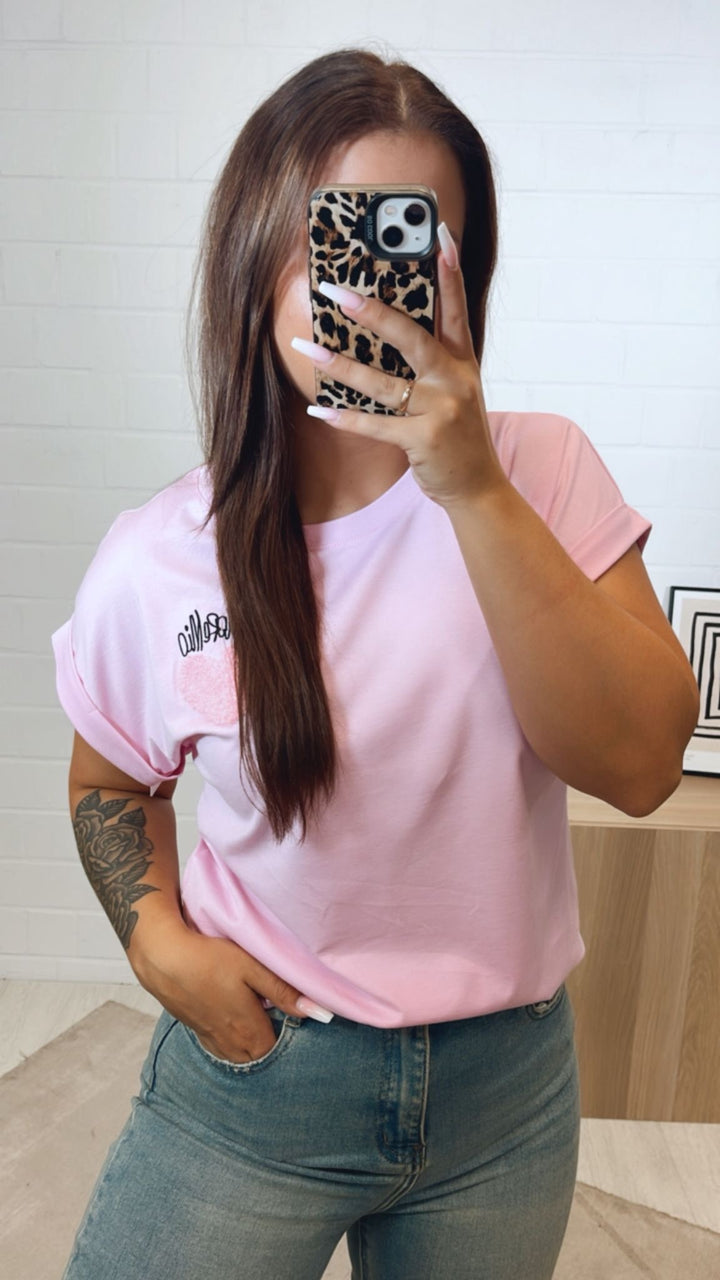 T-Shirt "AmoreMio" / rosa Art.12276