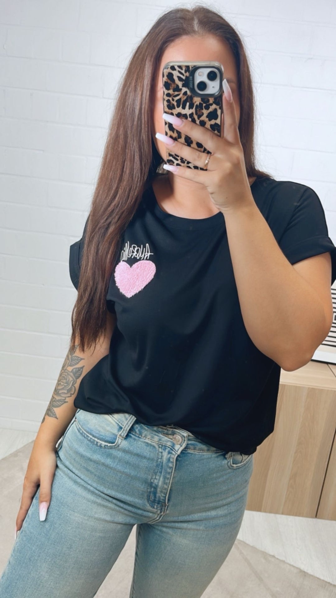 T-Shirt "AmoreMio" / schwarz Art.12272