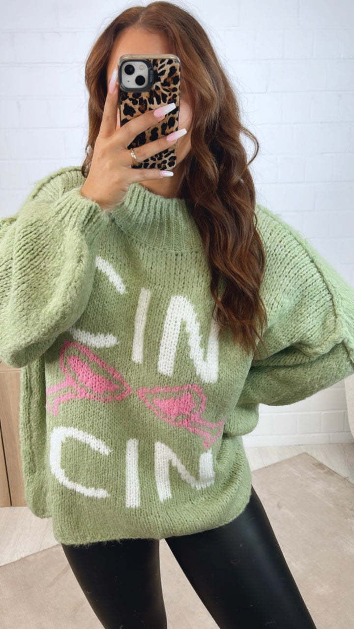 Pullover " Cin Cin " / soft matcha Art. 12315