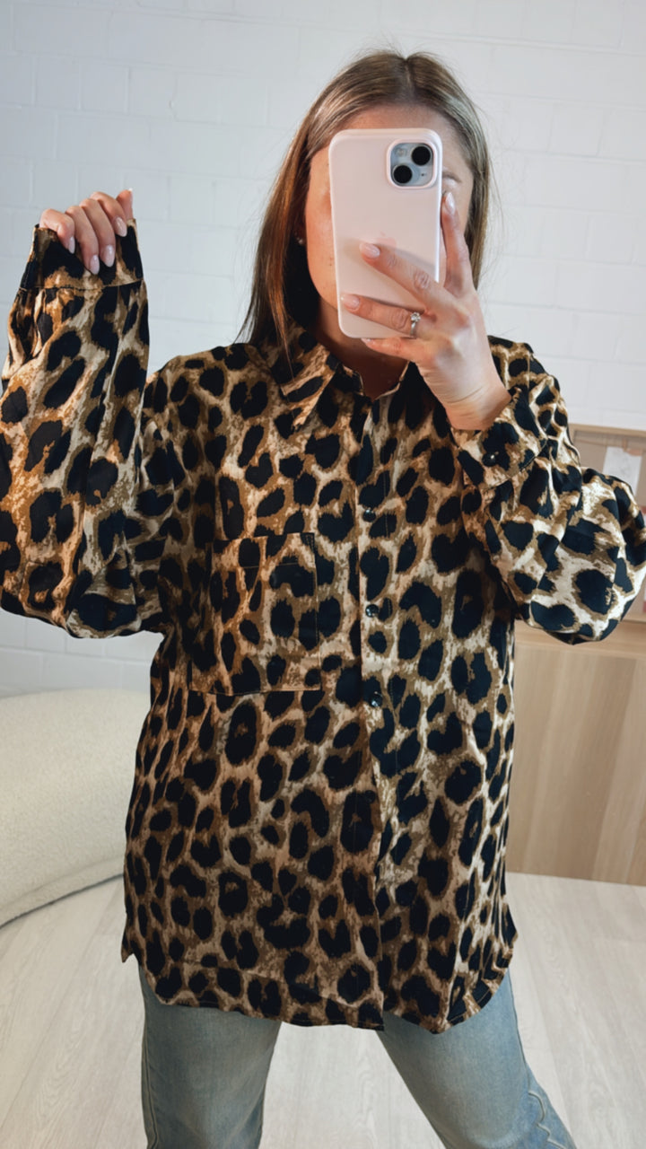 LEO Bluse mit Kragen / kräftiges Leo HELL Art. 9085