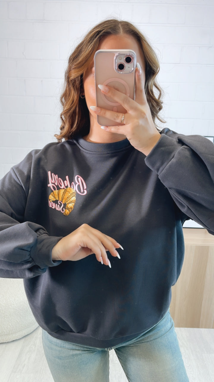 Pullover " Bakery " / anthrazit  Art. 9587