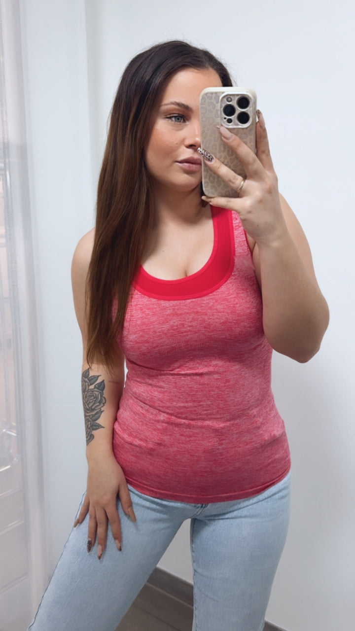 Gym Top / magenta meliert Art. 13748