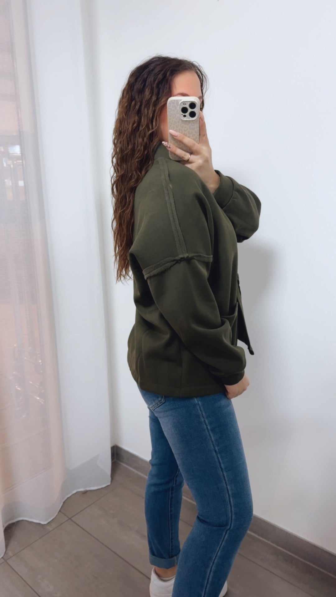 Jacke mit goldenen Knöpfen / khaki Art. 14097