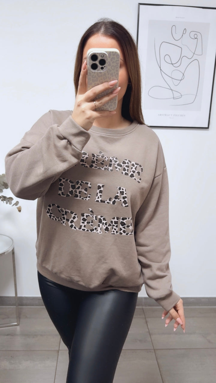 LEO Pullover " Créme de la Créme " / taupe Art. 13389